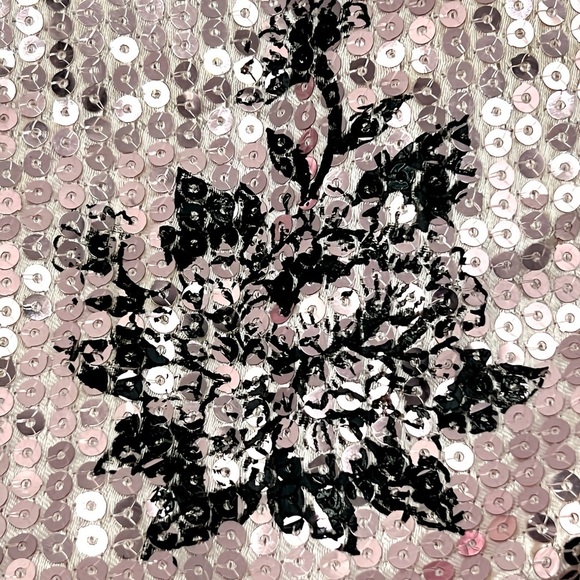 Vintage Ed Hardy Y2K Kim Tote Large Crossbody Bag Pink Sequin Rose Tattoo Design - Picture 5 of 12